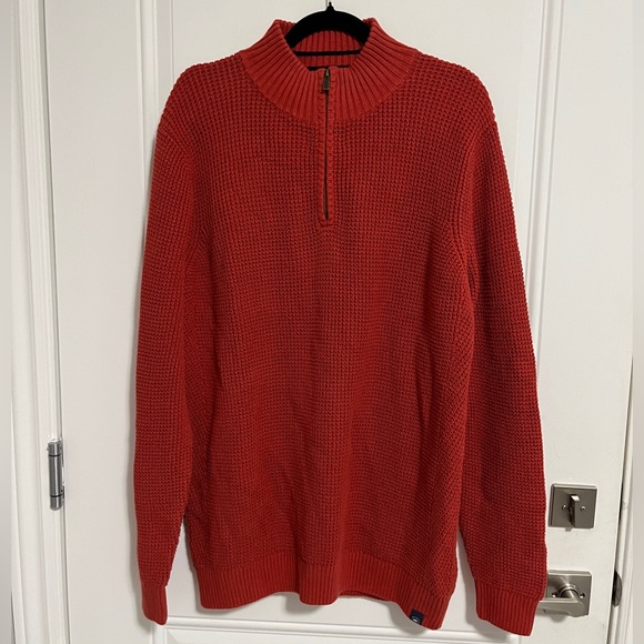 NWT - Fat Face Men's Waffle Knit Half Zip Neck Sweater - Size XL - Picture 1 of 12